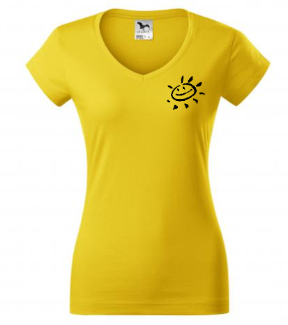 sebeláskové tričko žluté